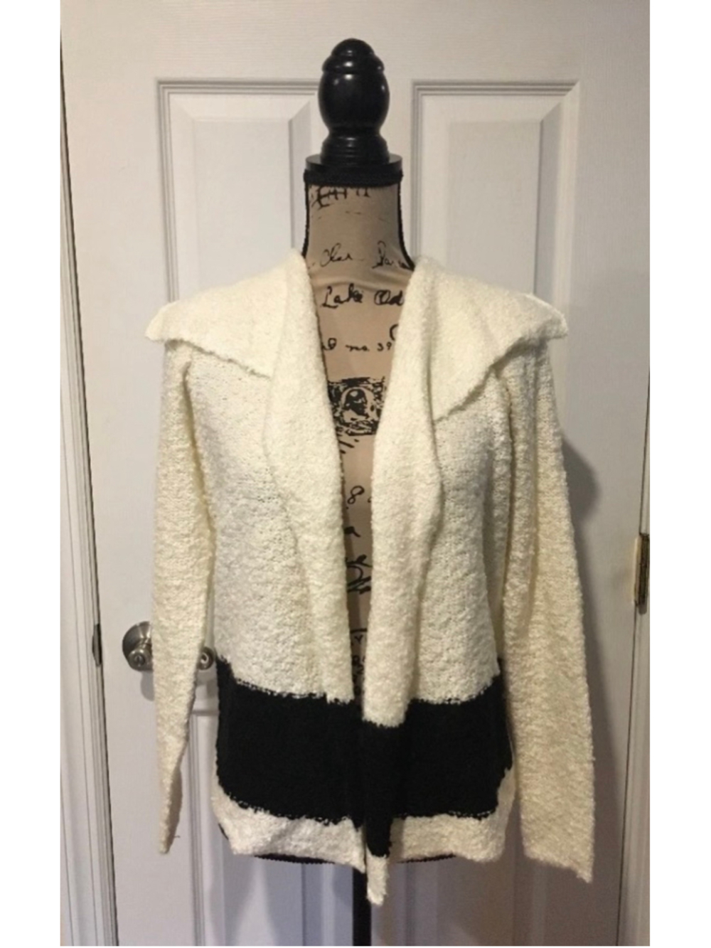Women's Lauren Ralph Lauren Petite LP Cardigan Sweater White Black